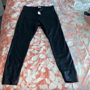 EXPRESS faux leather high waisted black pants